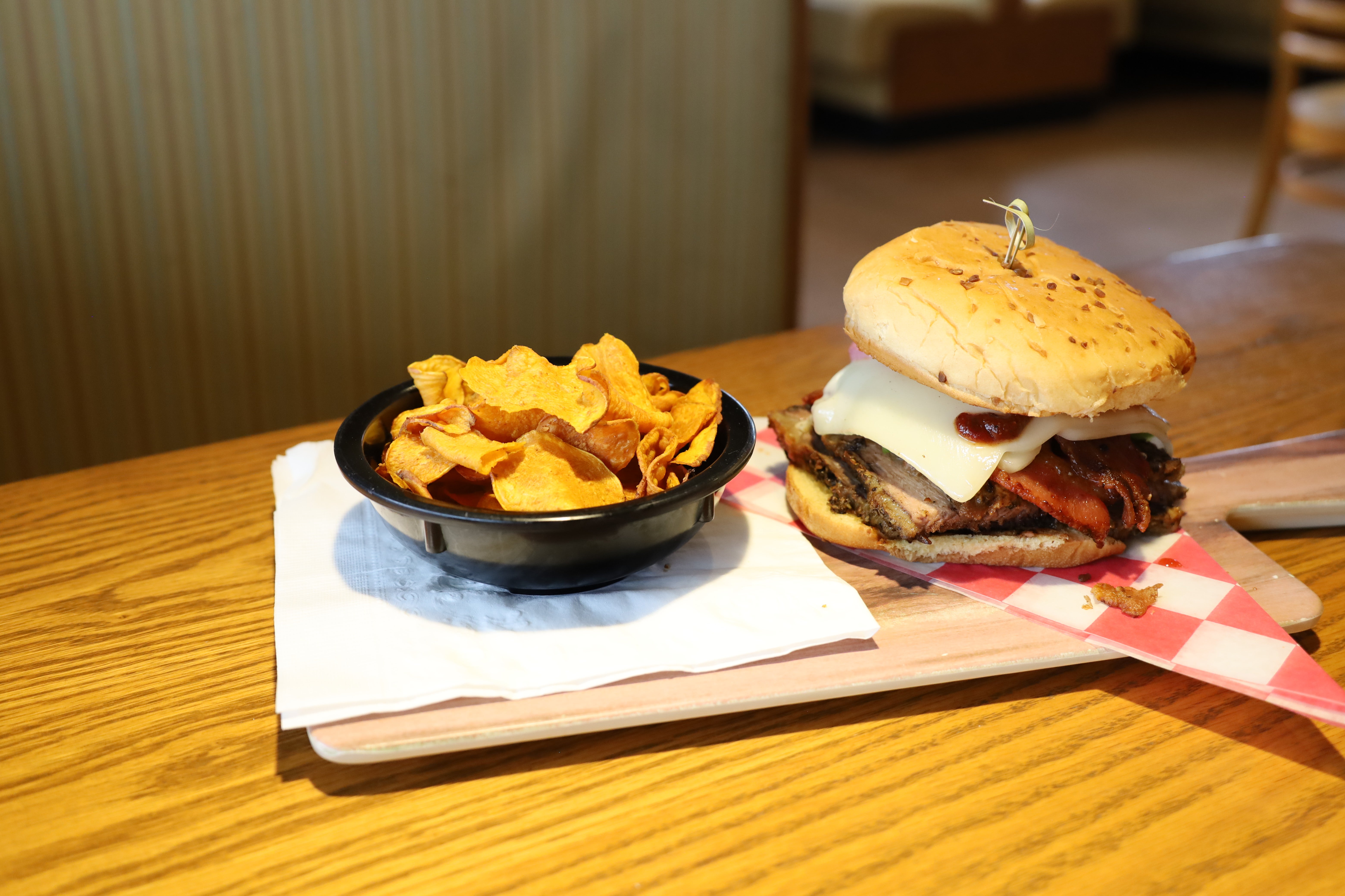 Deli Barn Sandwich and chips