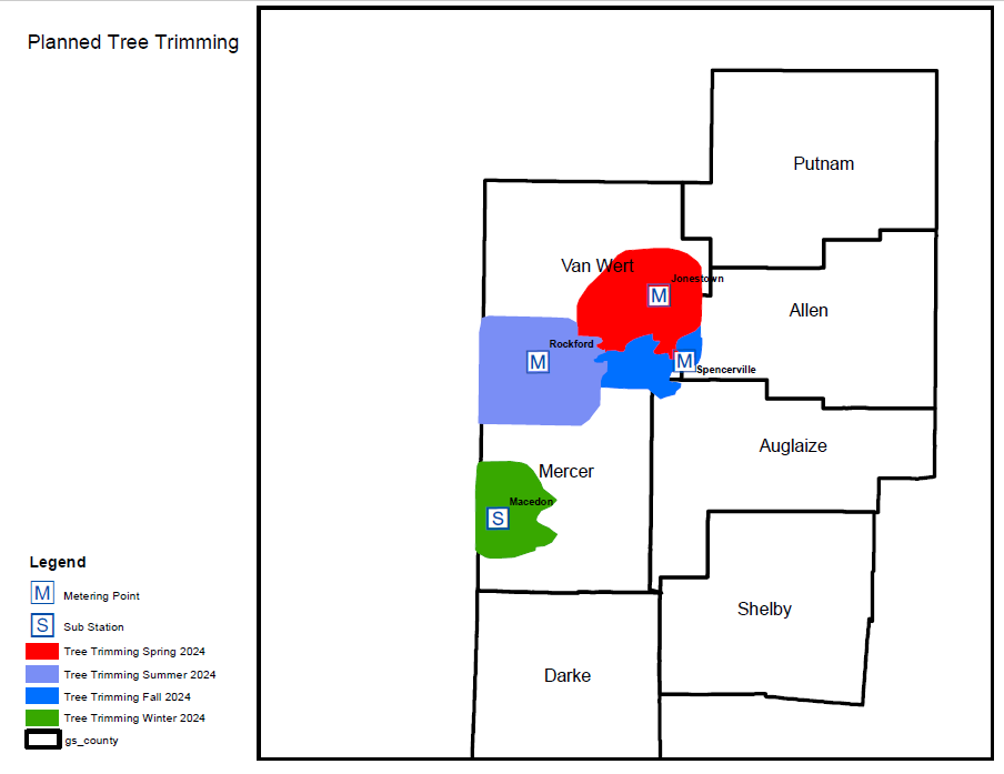 Tree Trimming map 2024