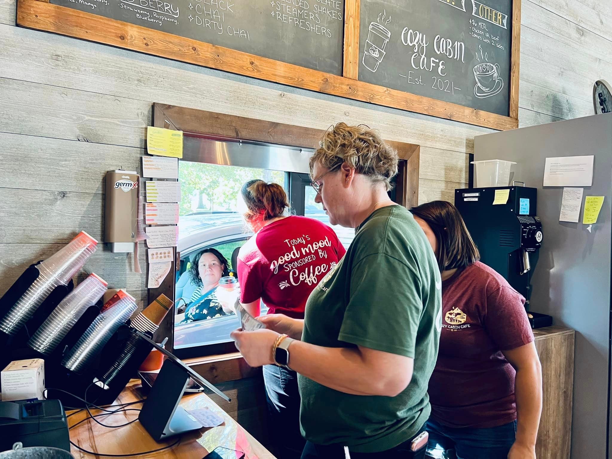 serving customers