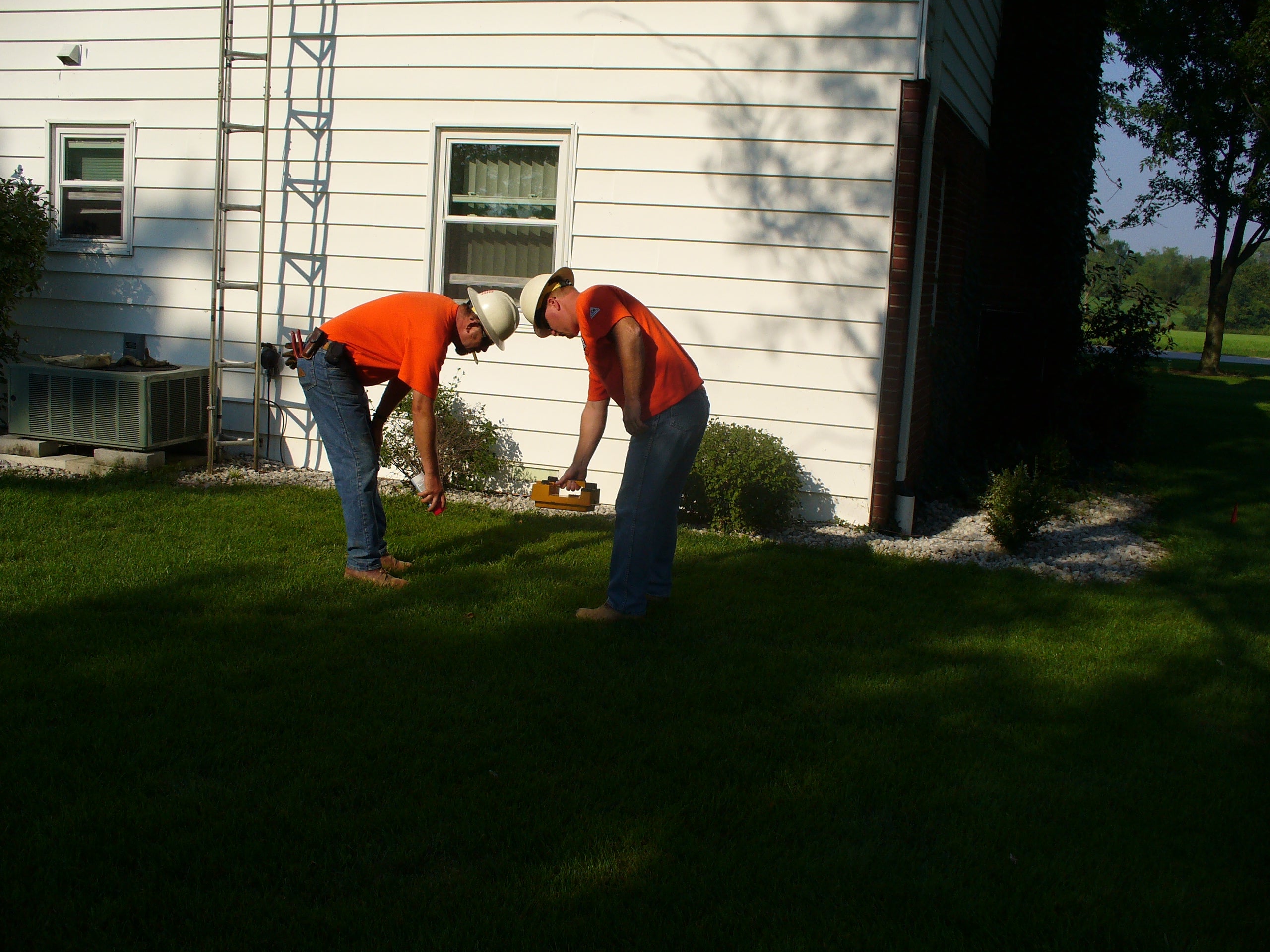 Steve working outside