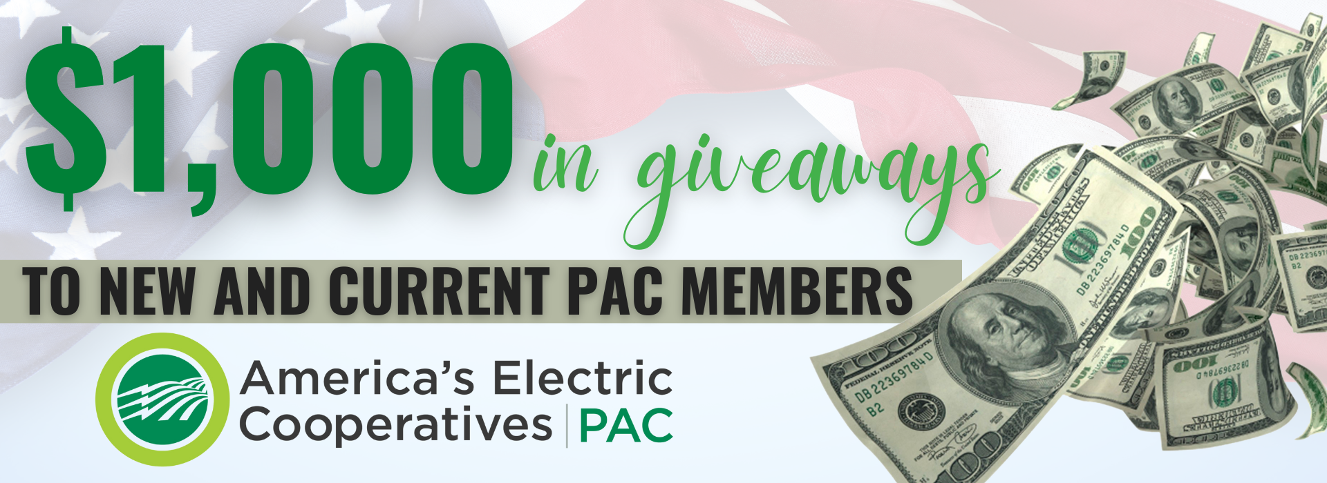 $1,000 in giveaways! Sign-up by Nov. 30, 2023, for your chance to win. One $500 drawing and two $250 drawings. For both current members already enrolled and new signups.