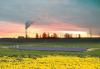 Solar field and coal plant