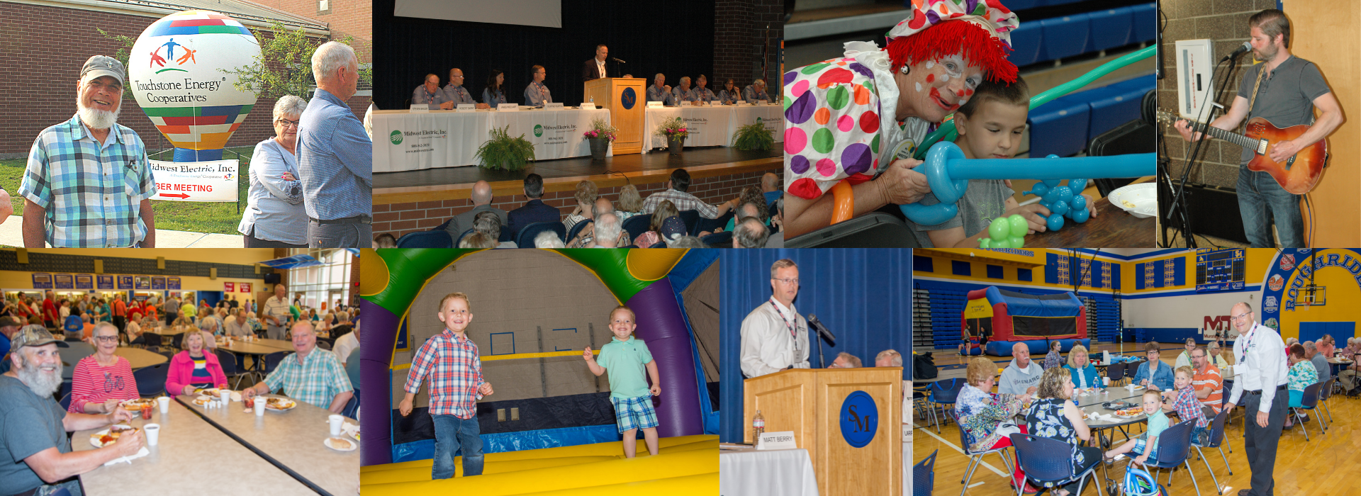 Photos of members at meeting