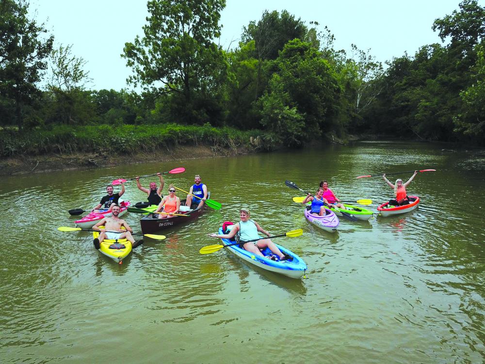 Fun kayaking on the Auglaize River