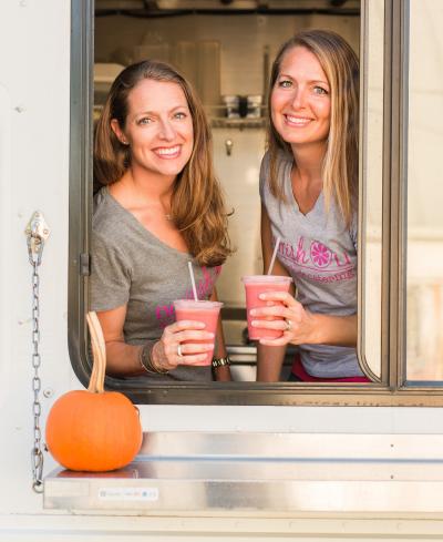 Nourish u owners Alisha and Melissa received a small business loan from Midwest Electric
