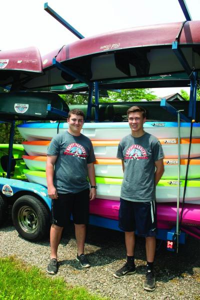 Trenton and Brayden Ward of Happy Paddles in Spencerville, Ohio